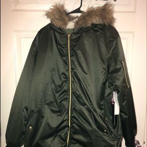 Army Green Winter Coat.